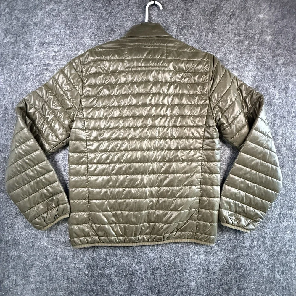 J.Crew Mens S Primaloft Puffer Jacket Olive Green Quilted Ripstop Liner Coat